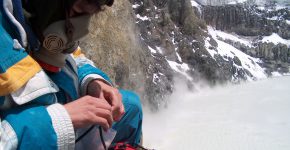 Muestreo en laguna cráterica del volcán Copahue (Neuquén)