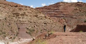 Afloramientos de la secuencia lacustre-fluvial de las formaciones Cacheuta y Río Blanco en la localidad de Potrerillos (Triásico Superior, Cuenca Cuyana, Mendoza)