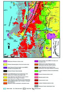 Mapa geológico regional de la comarca estudiada.