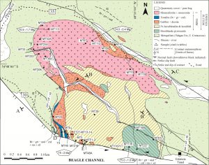 Mapa geológico de las unidades estudiadas.