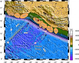 Marco tectónico de la zona de ruptura del terremoto de Chiapas.