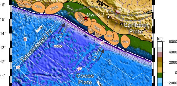 Marco tectónico de la zona de ruptura del terremoto de Chiapas.