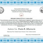 Premio Camacho a la mejor Tesis de Licenciatura en Paleontología – Paula B. Albarracín